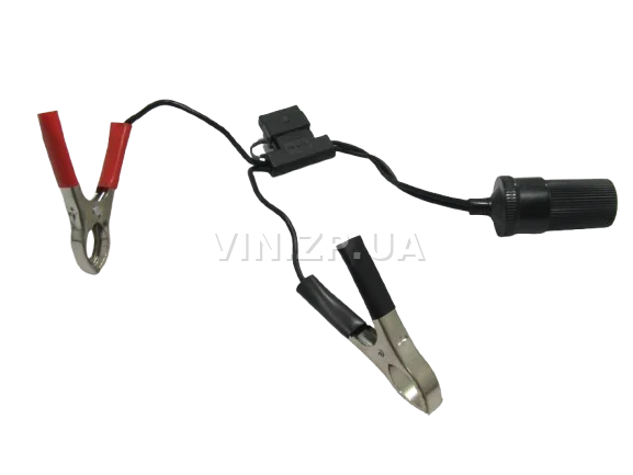 Гніздо перехідник прикурювача ELEGANT 12/24 V, 15 Амп, із запобіжником та крокодилами на АКБ 2