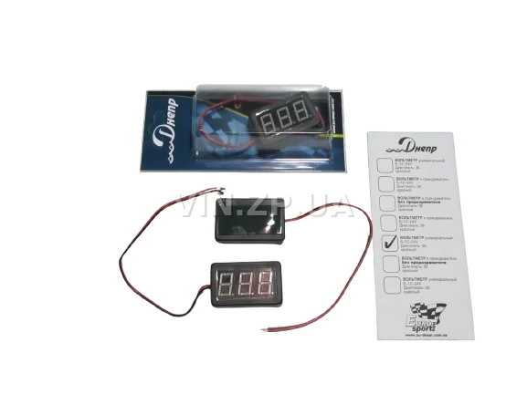 Вольтметр накладной Eurosport 12-24V 0.56" красный DVM-56AS-R